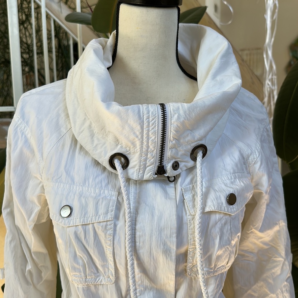 Zara White Spring Jacket With Adjustable Sleeves … - image 2